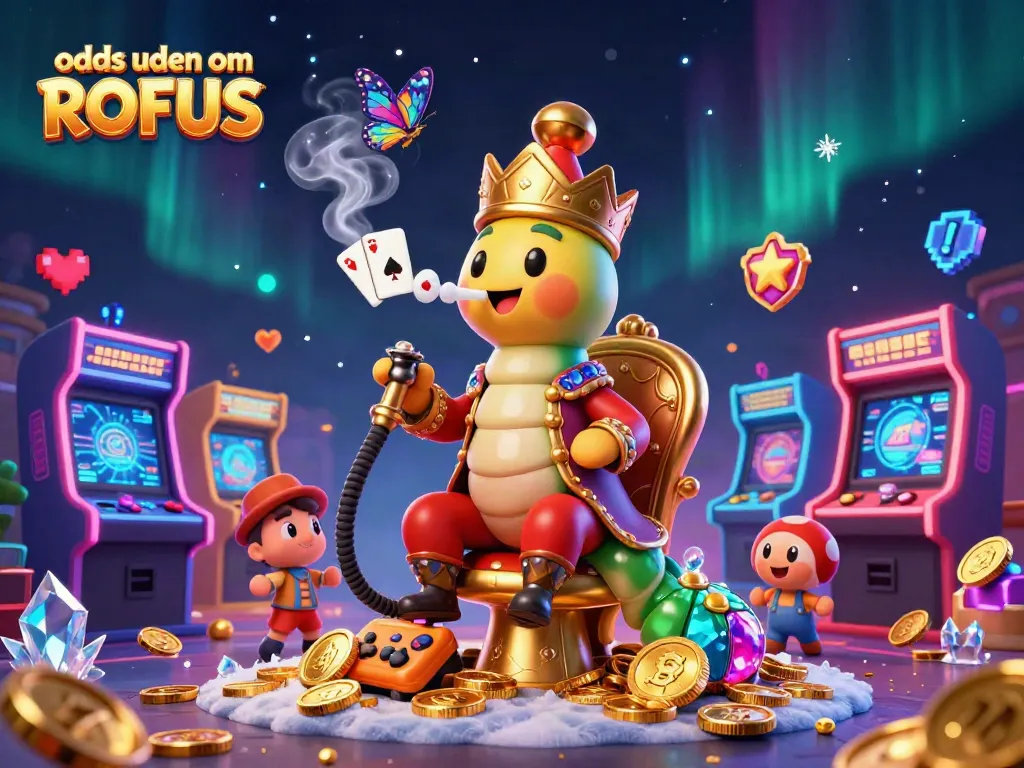 Experience exhilarating betting at odds uden om ROFUS with vibrant characters in a fantastical casino scene.