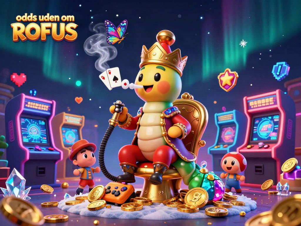 Experience exhilarating betting at odds uden om ROFUS with vibrant characters in a fantastical casino scene.