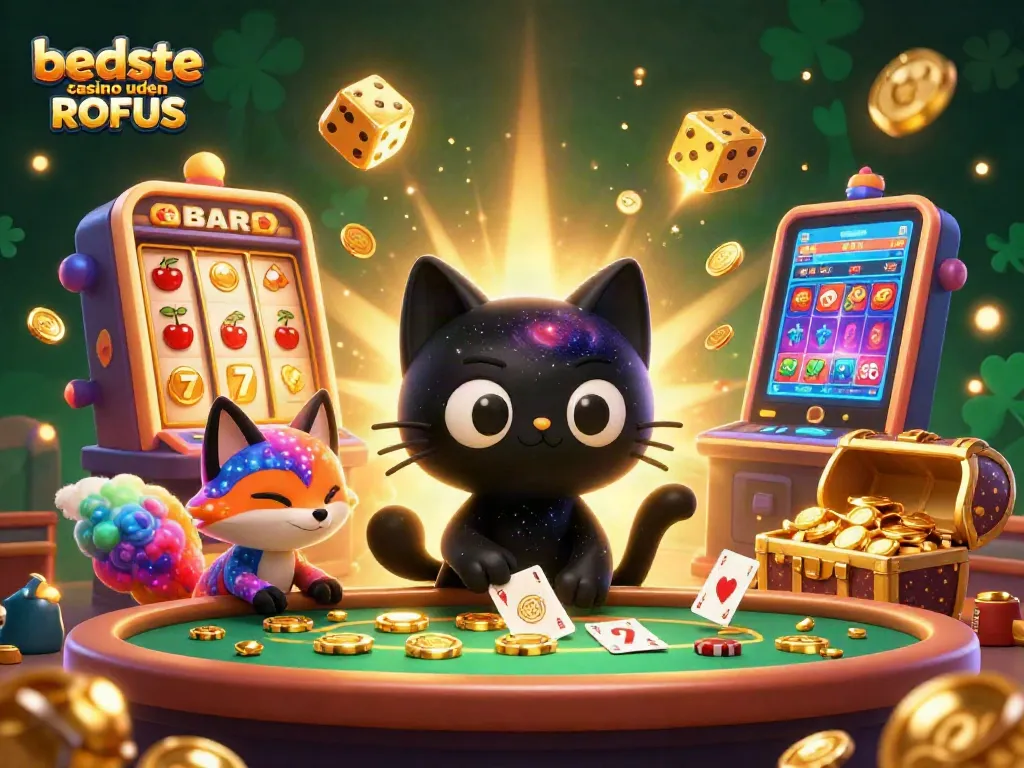 Experience the excitement of bedste casino uden ROFUS with a captivating cosmic casino scene.