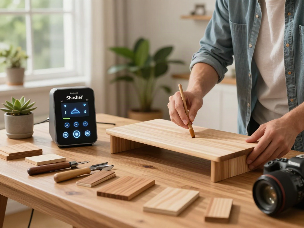 Traitement du bois sans produits chimiques avec Shashel® dans un intérieur chaleureux.