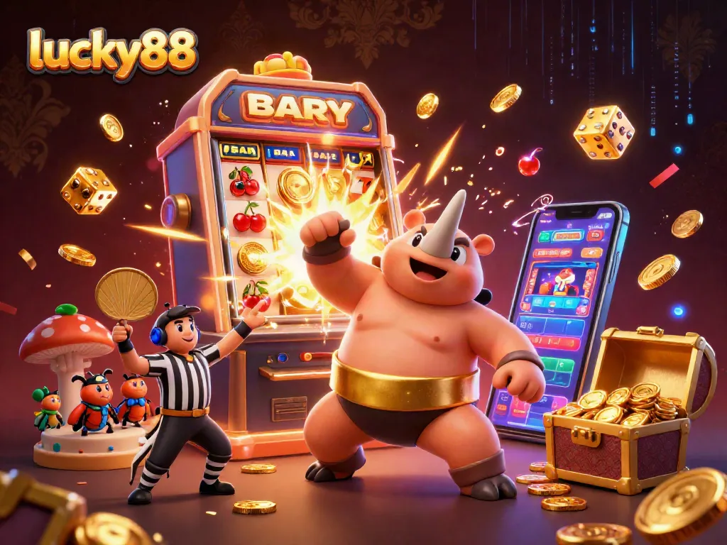 Experience exciting wins at lucky88 with vibrant slot machine action and dynamic characters.