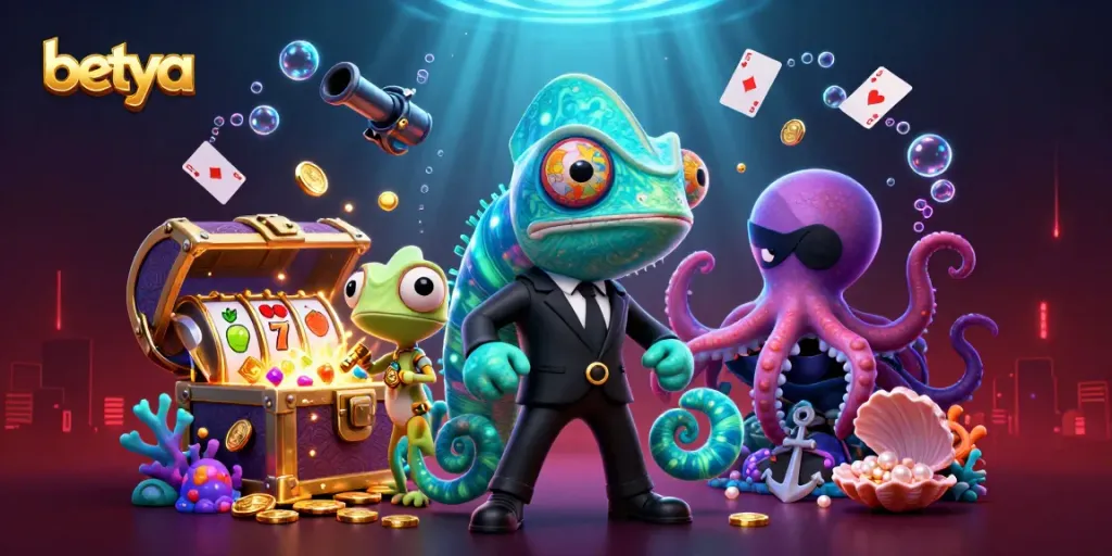 Experience thrilling gaming at betya with colorful characters and dynamic casino elements.